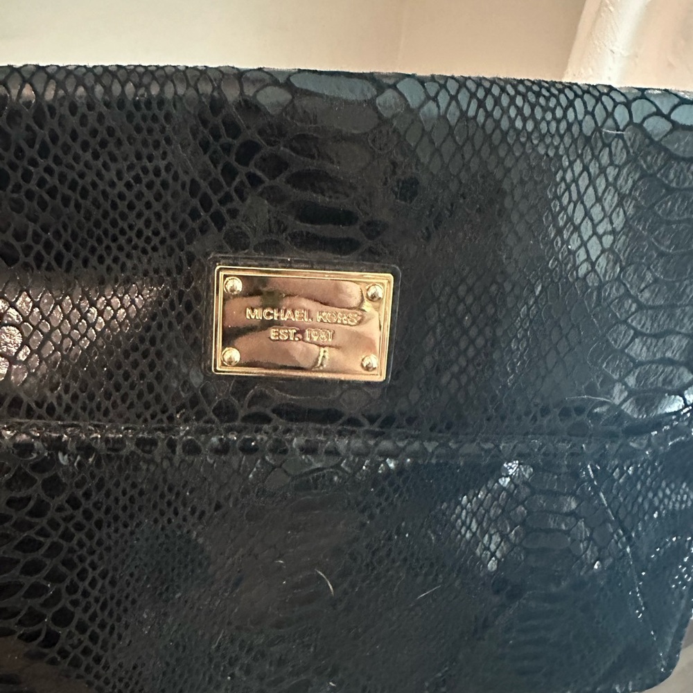 Michael Kors Black Snake-Embossed Women's Bag